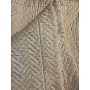 2 RARE Ralph Lauren White Quilted Pillow bed  Shams zip closure STANDARD size